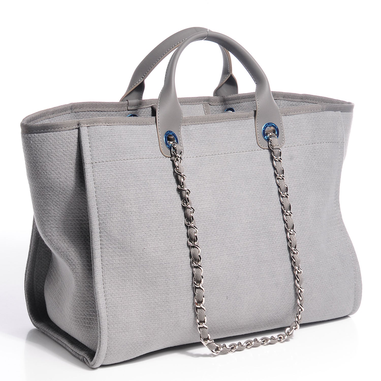 Chanel Canvas Deauville Large Tote Grey 3 of 7