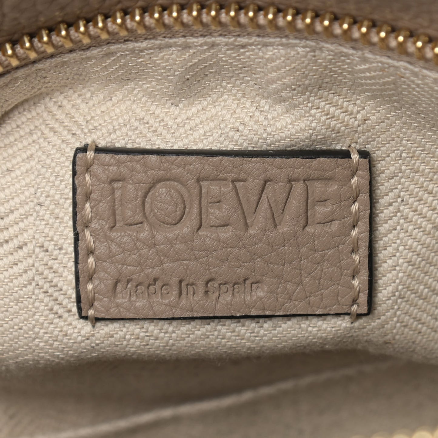 Grained Calfskin Small Puzzle Bag Sand