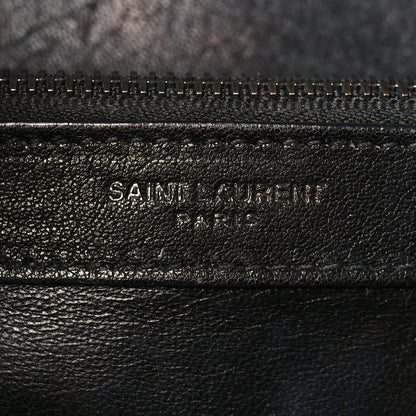Saint Laurent Sheepskin Matelasse Chevron Monogram Large College Satchel Black 6 of 9