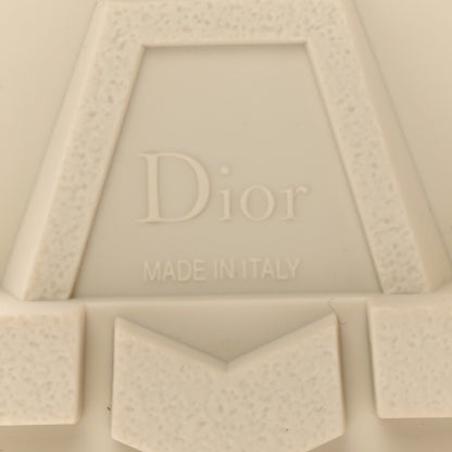 Christian Dior Brushed Calfskin Rubber Perforated Dioriron Derby Flat Shoes 36.5 Off White 7 of 10