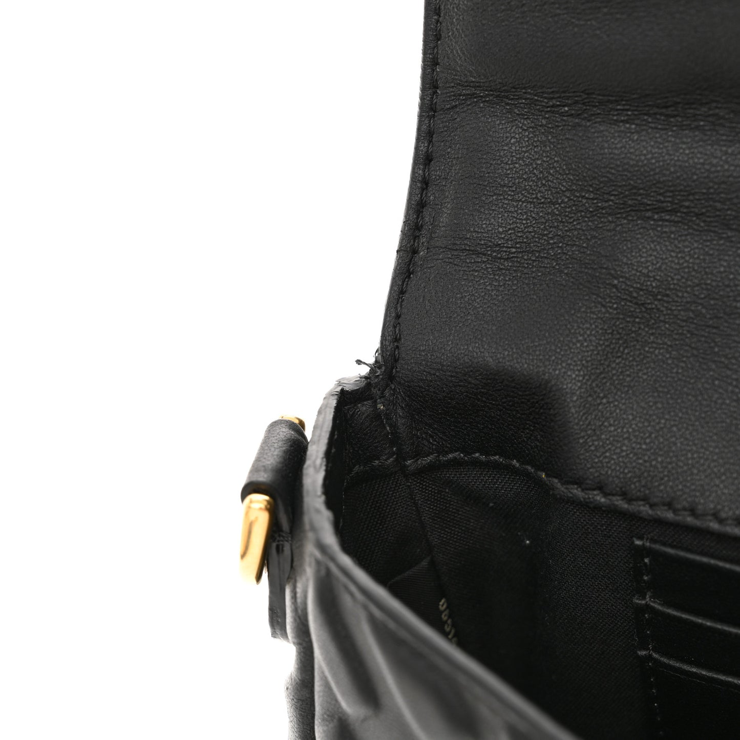 Nappa FF 1974 Embossed Mini Baguette Black