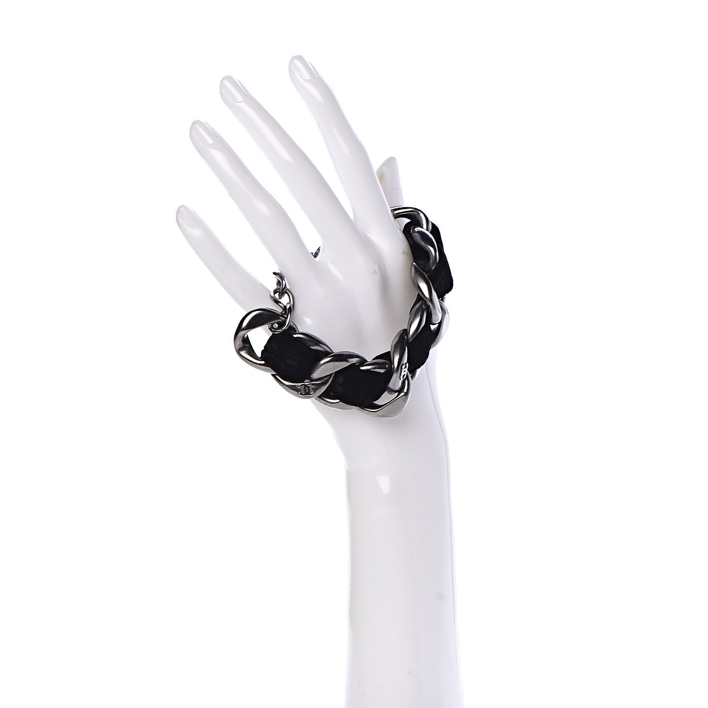 Velvet CC Chain Bracelet Black Ruthenium