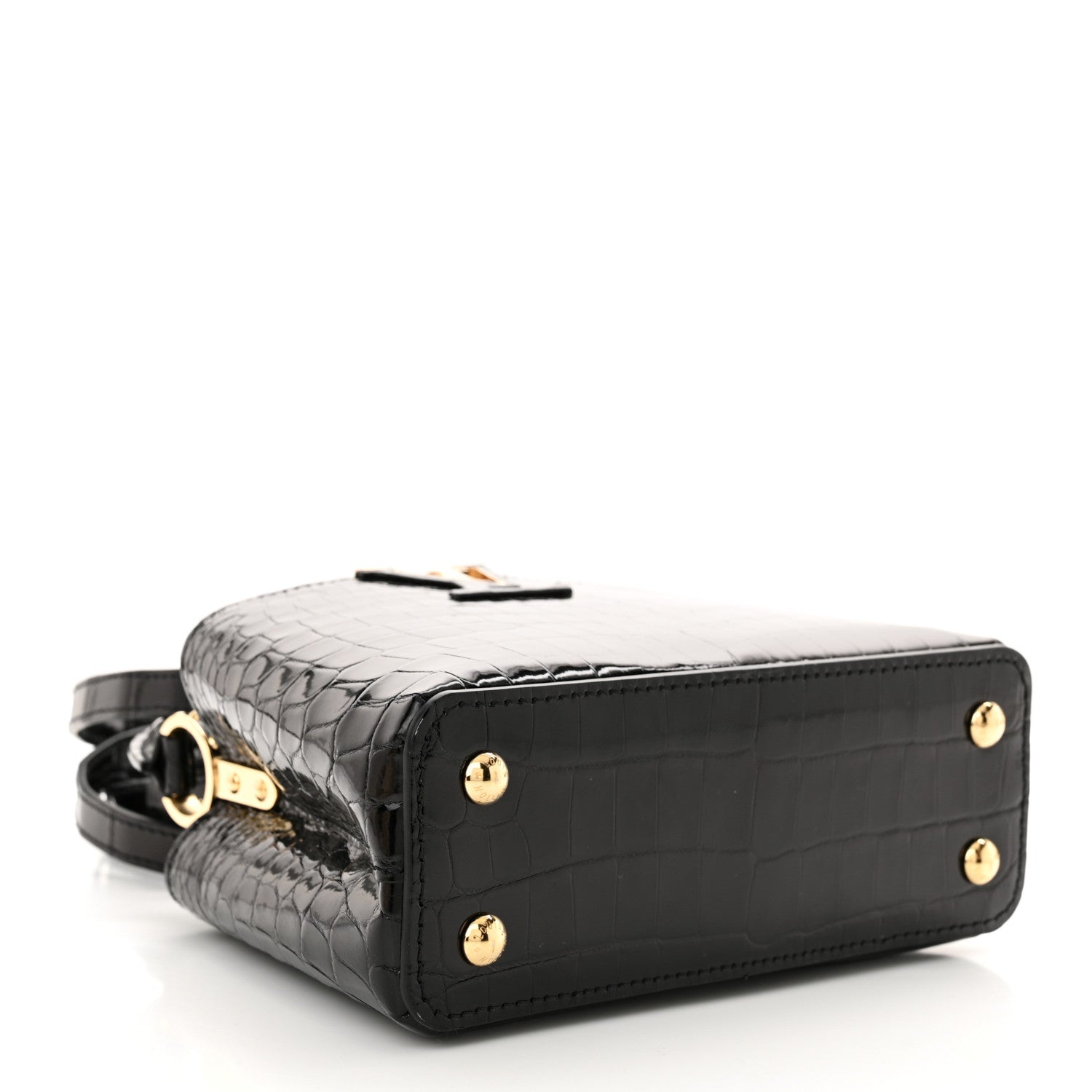 Louis Vuitton Crocodile Mini Capucines Black 4 of 10