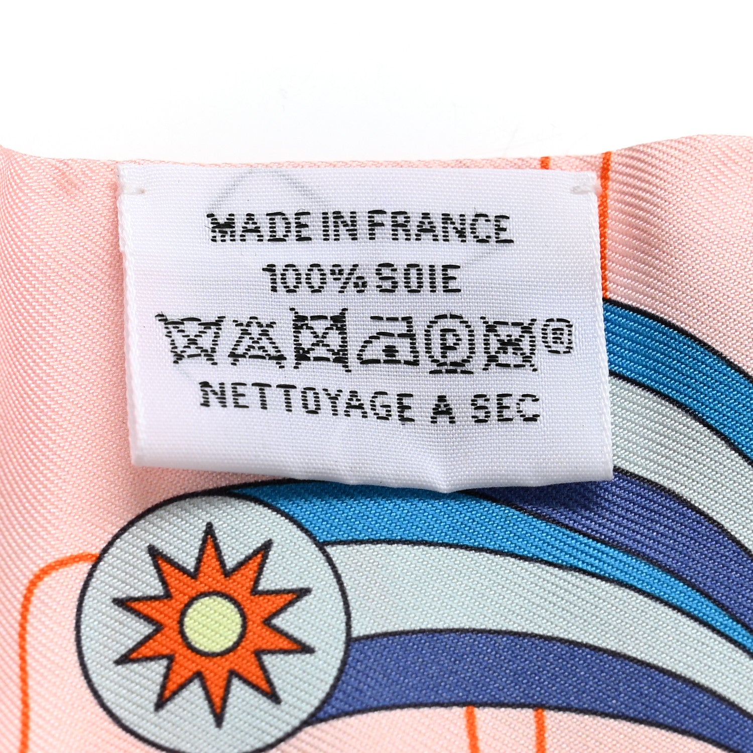 Hermes Silk Odyssey Twilly Rose Pale Bleu Jaune Soufre 3 of 4
