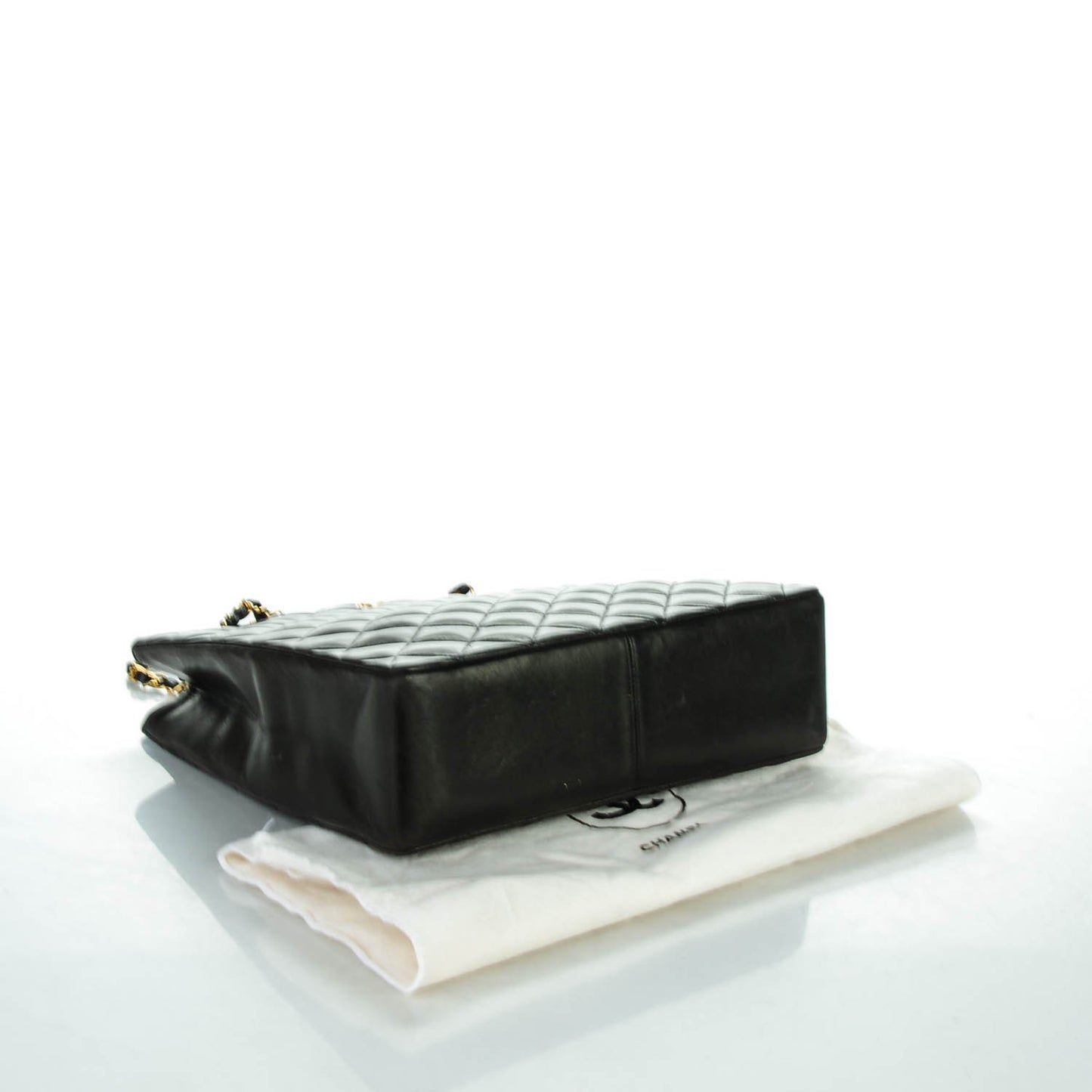 Lambskin Quilted Shoulder Bag Black