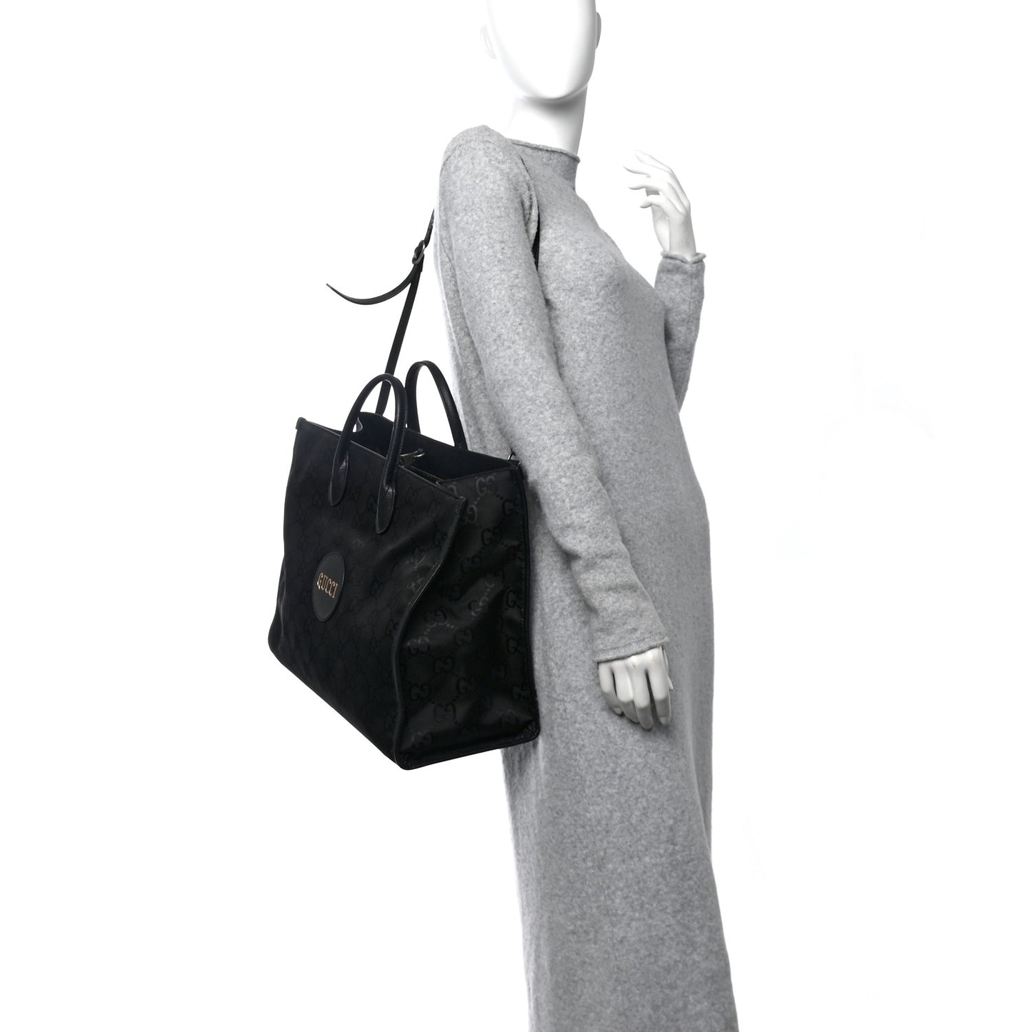 Econyl Nylon Monogram Large Off The Grid Tote Bag Black