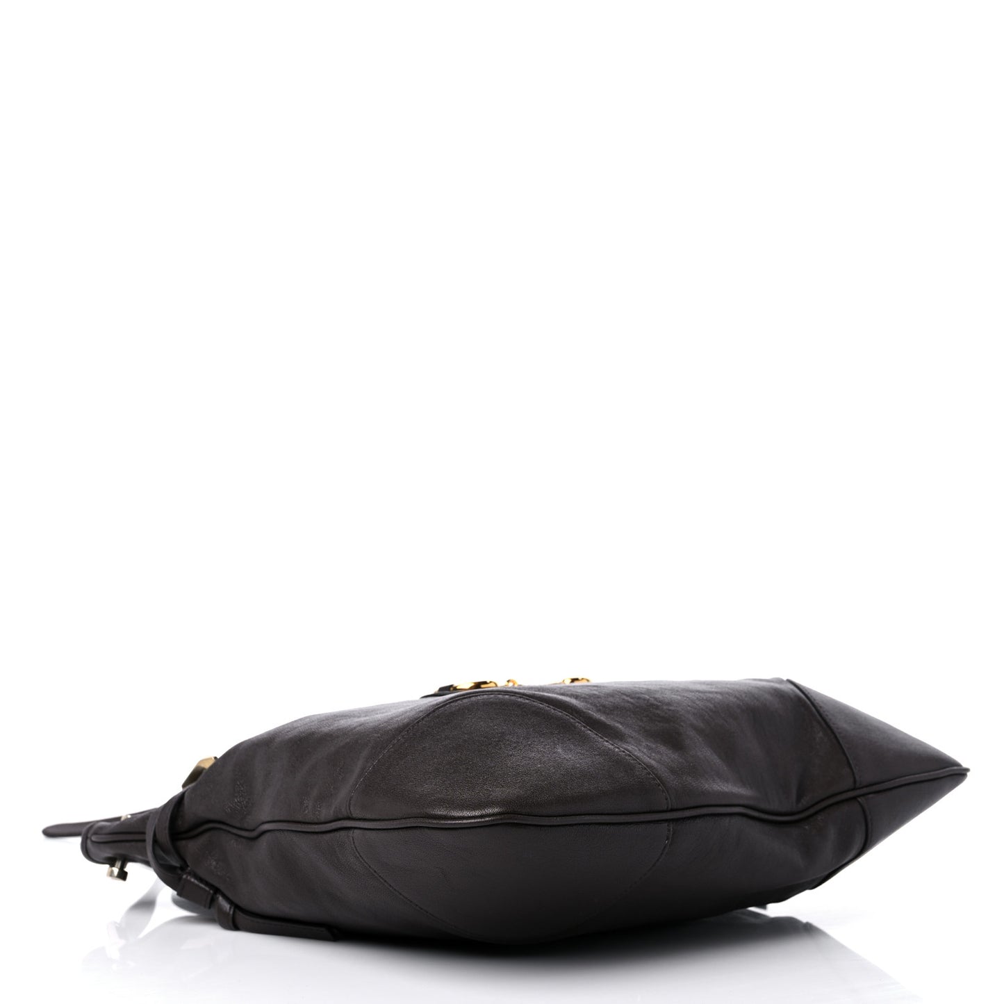 Sakai Be Green Calfskin Horsebit 1955 Cinch Top Messenger Bag Cocoa