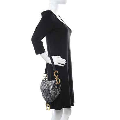 Christian Dior Oblique Saddle Bag Blue 2 of 10