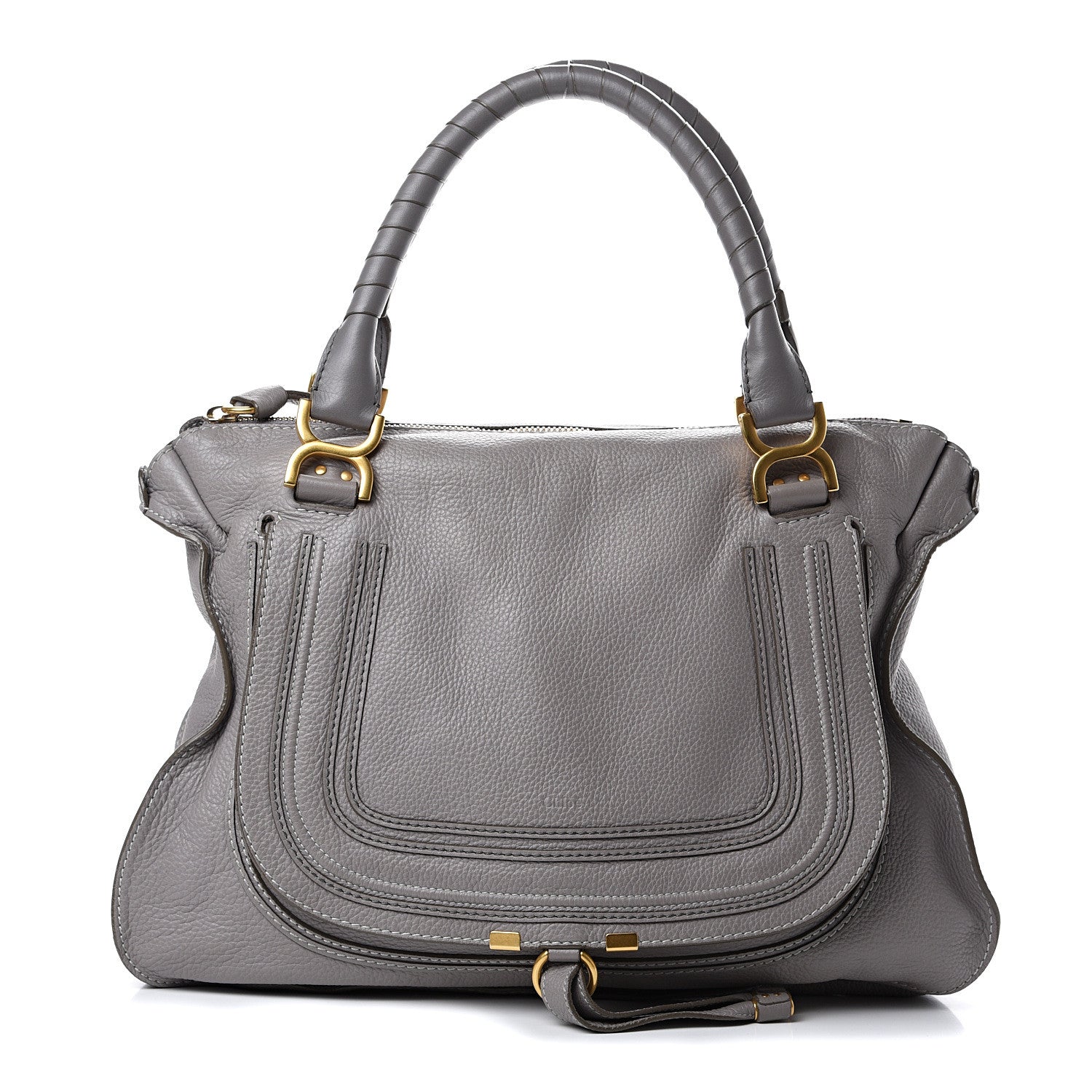 Chloe Calfskin Large Marcie Satchel Cashmere Grey 1 of 16