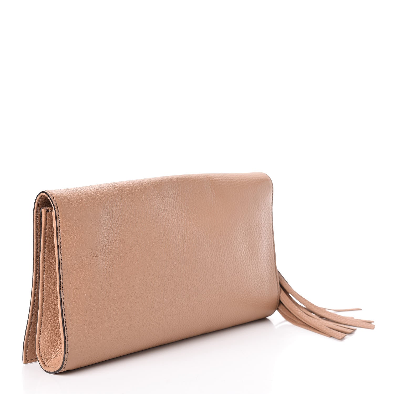 Gucci Pebbled Calfskin Medium Soho Clutch Camelia 3 of 10
