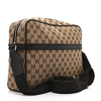Gucci Monogram Dollar Calfskin Large Camera Case Beige Ebony Testa di Moro Marrone Scuro 3 of 11