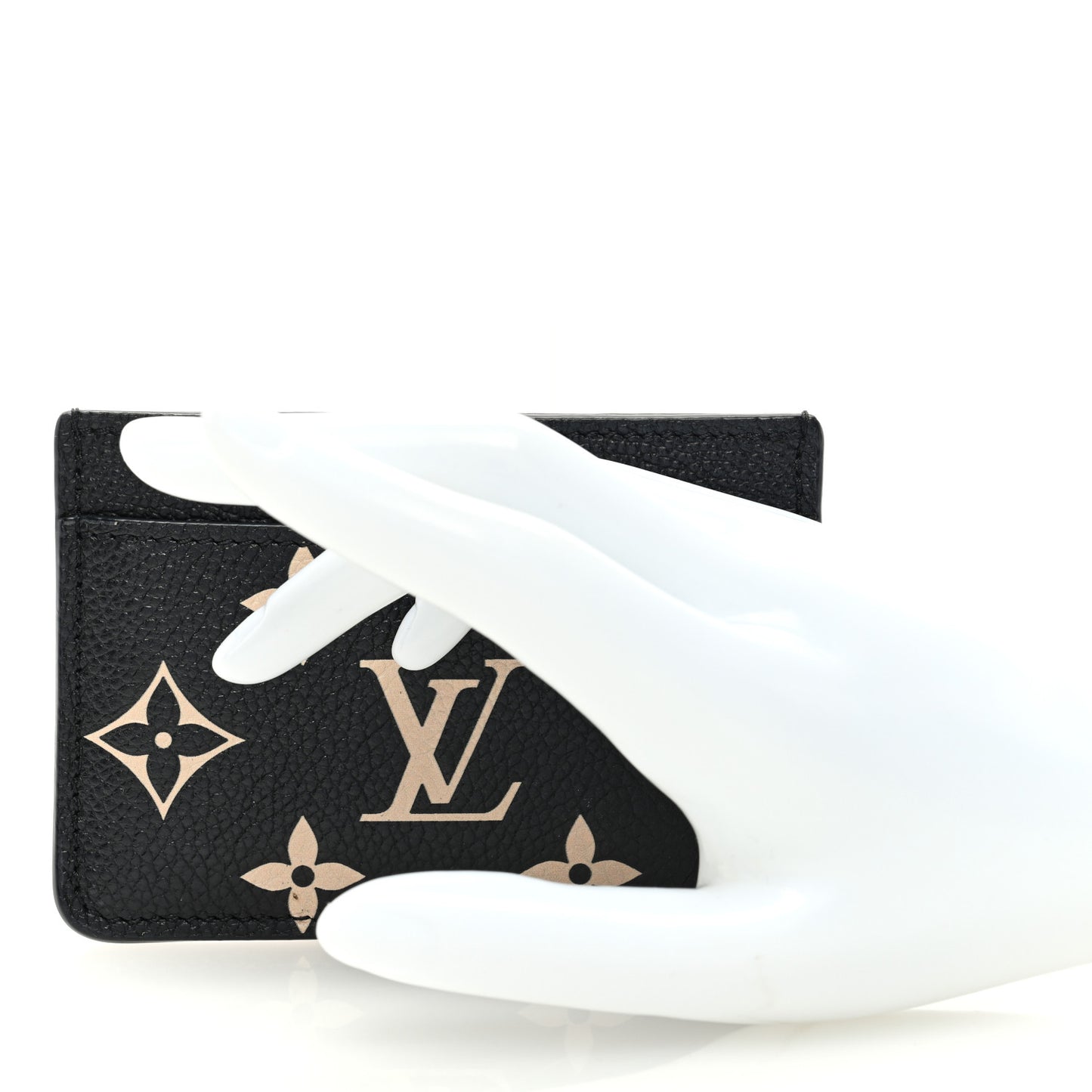 Empreinte Card Holder Black Beige