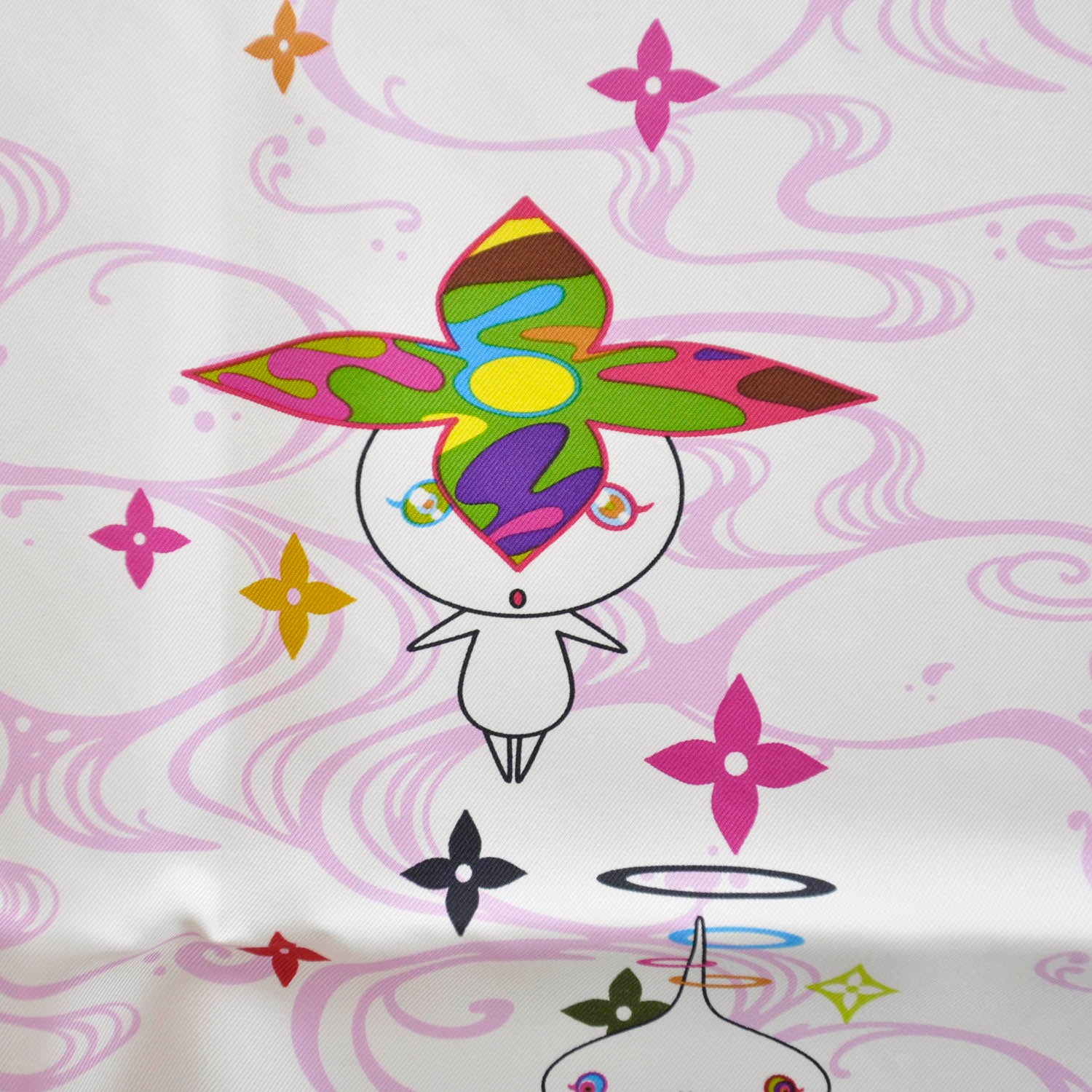 Louis Vuitton Silk Murakami Multicolor Boyfriend Wave Scarf 7 of 8