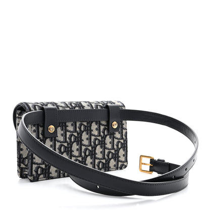 Christian Dior Oblique Saddle Belt Bag Blue 3 of 11
