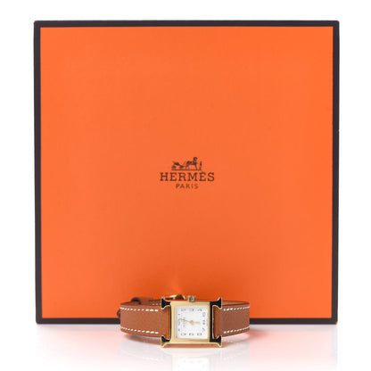Hermes Stainless Steel Epsom 17.2mm Heure H Hour Quartz Watch Gold 5 of 5