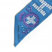 Hermes Silk Kelly En Perles Twilly Bleu 5 of 19