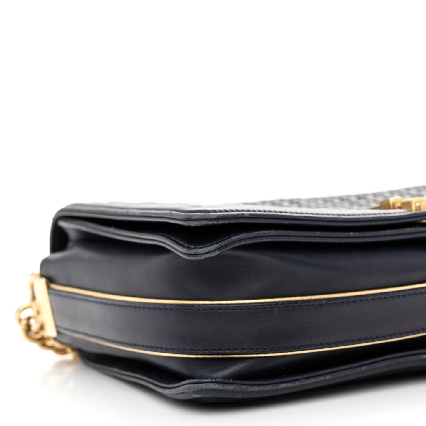 Braided Sheepskin New Medium Boy Flap Navy