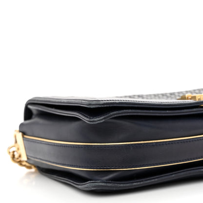Chanel Braided Sheepskin New Medium Boy Flap Navy 10 of 14
