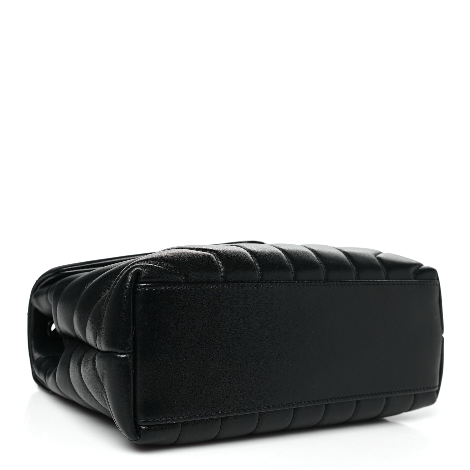 Saint Laurent Calfskin Y Quilted Monogram Monochrome Small Loulou Chain Satchel Black 4 of 10