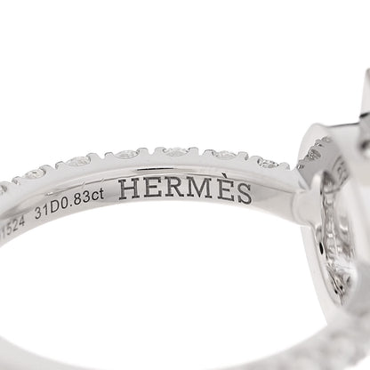 Hermes 18K White Gold Diamond Finesse Ring 51 5.75 4 of 9