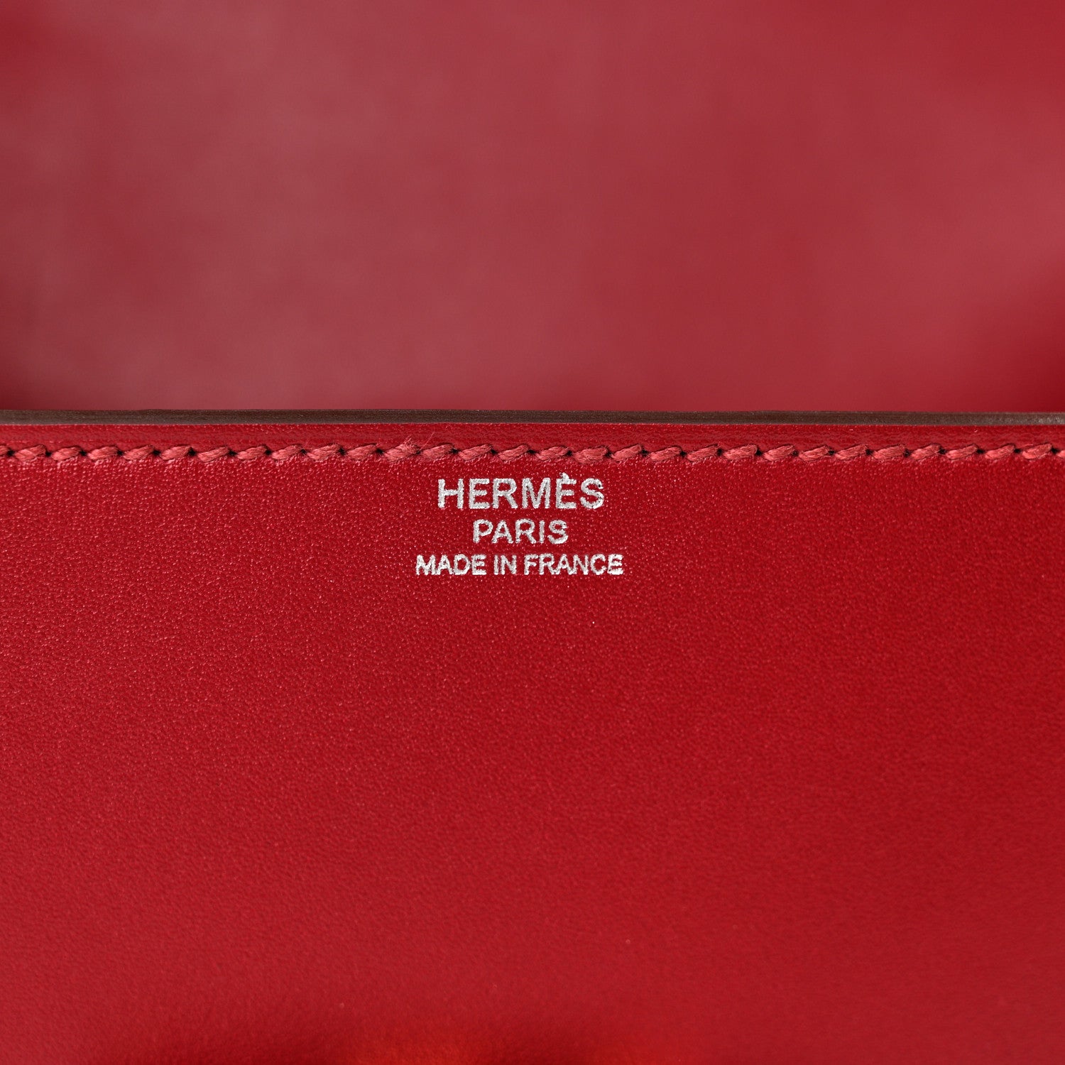 Hermes Villandry Calfskin Cinhetic Boxy Top Handle Bag Rubis 6 of 14