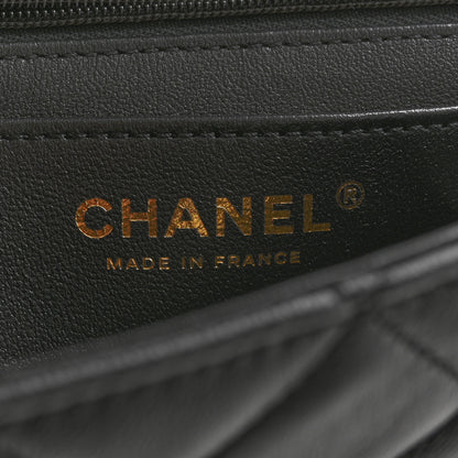 Chanel Lambskin Quilted  Pearl  Flap Black 6 of 10