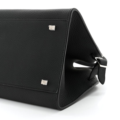 The Row Matte Grained Calfskin Soft Margaux 10 Bag Black 9 of 10