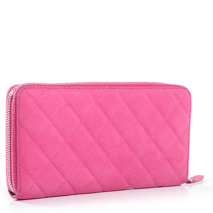 Chanel Iridescent Caviar Large Zip Around Wallet Pink 3 of 8