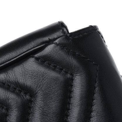 Gucci Calfskin Matelasse Super Mini GG Marmont Shoulder Bag Black 15 of 16
