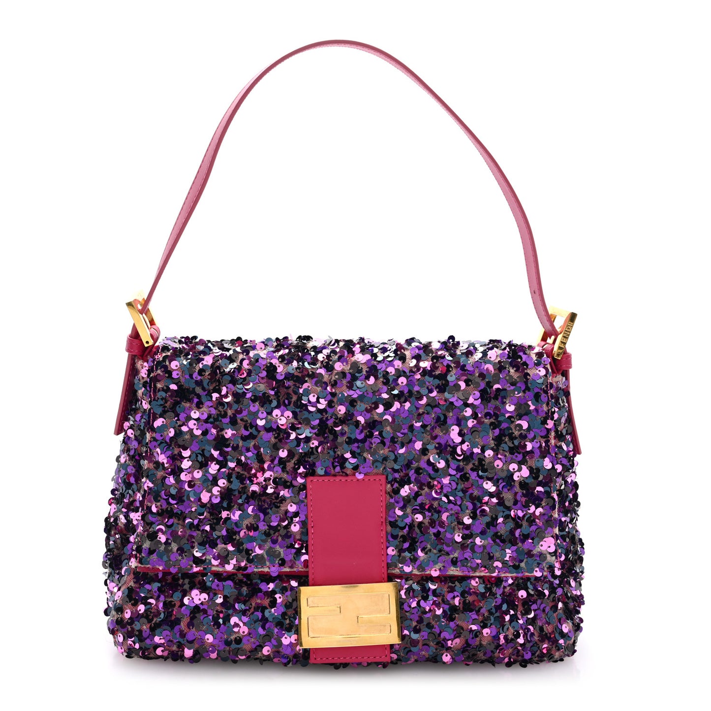 Sequin Nappa Mama Baguette Pink Multicolor