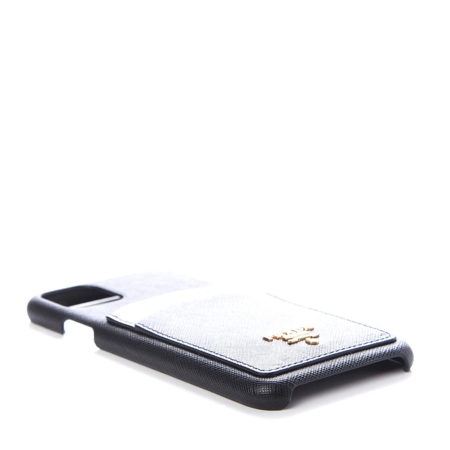 Saffiano iPhone 11 Pro Max Case Black Hibiscus