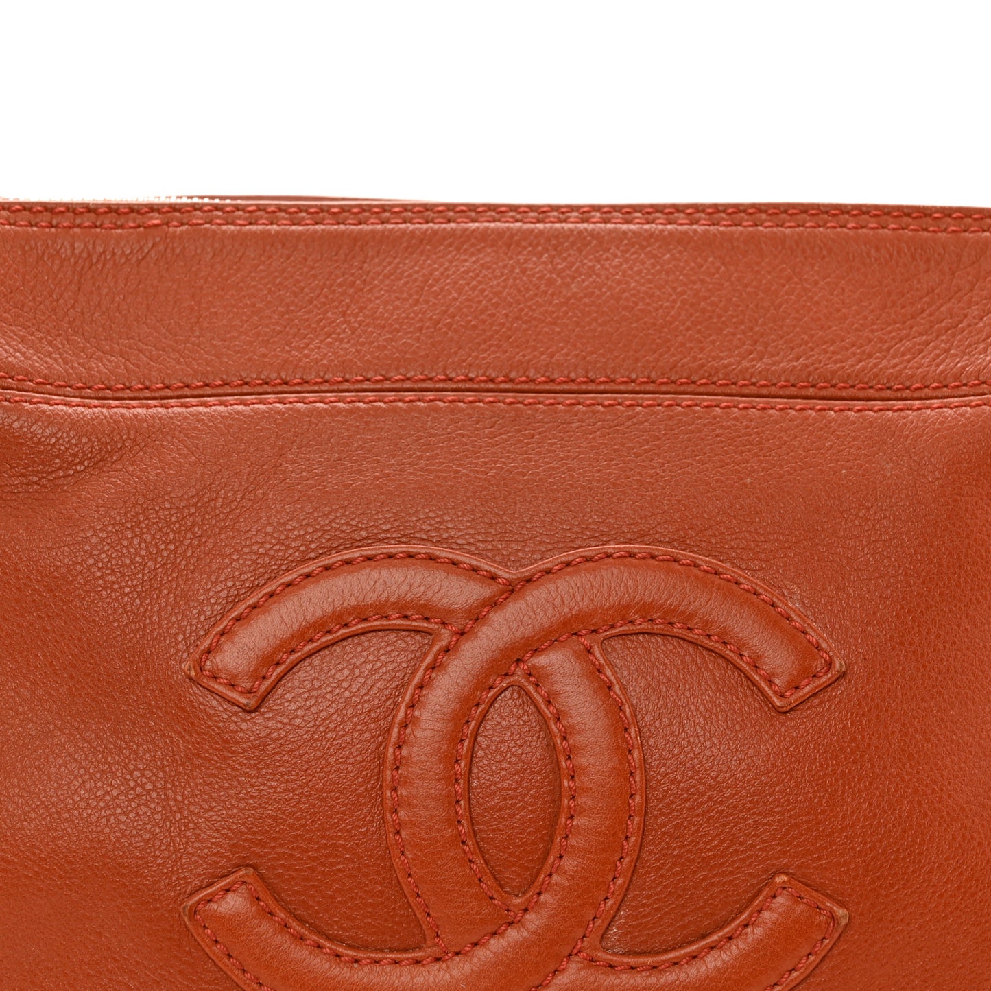Calfskin Timeless CC Shoulder Bag Orange