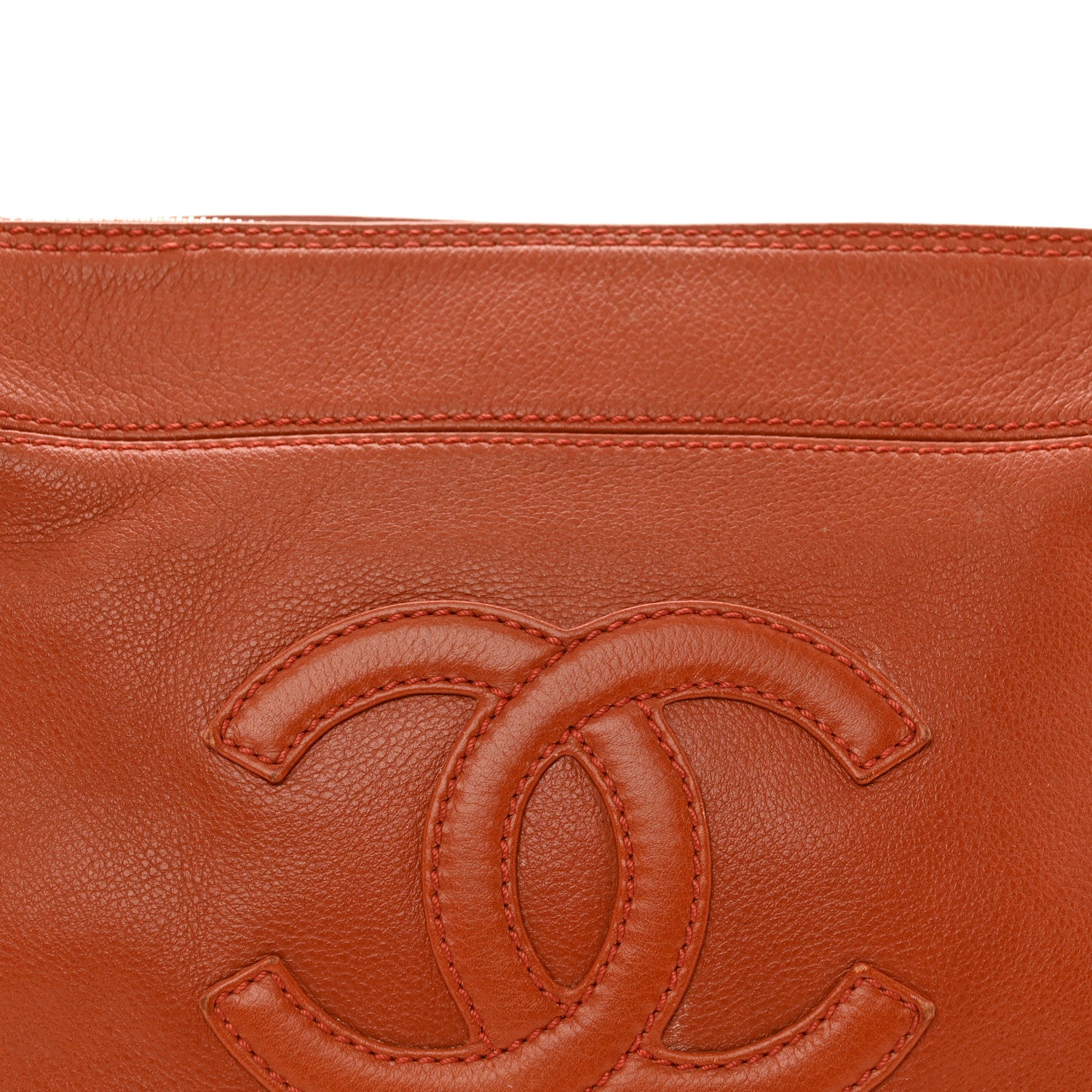 Chanel Calfskin Timeless CC Shoulder Bag Orange 8 of 17