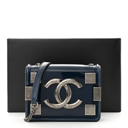 Chanel Plexiglass Lambskin Mini Boy Brick Flap Blue 13 of 13