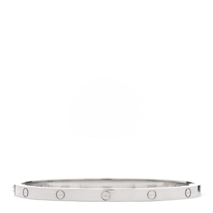 Cartier 18K White Gold Small LOVE Bracelet 16 2 of 8