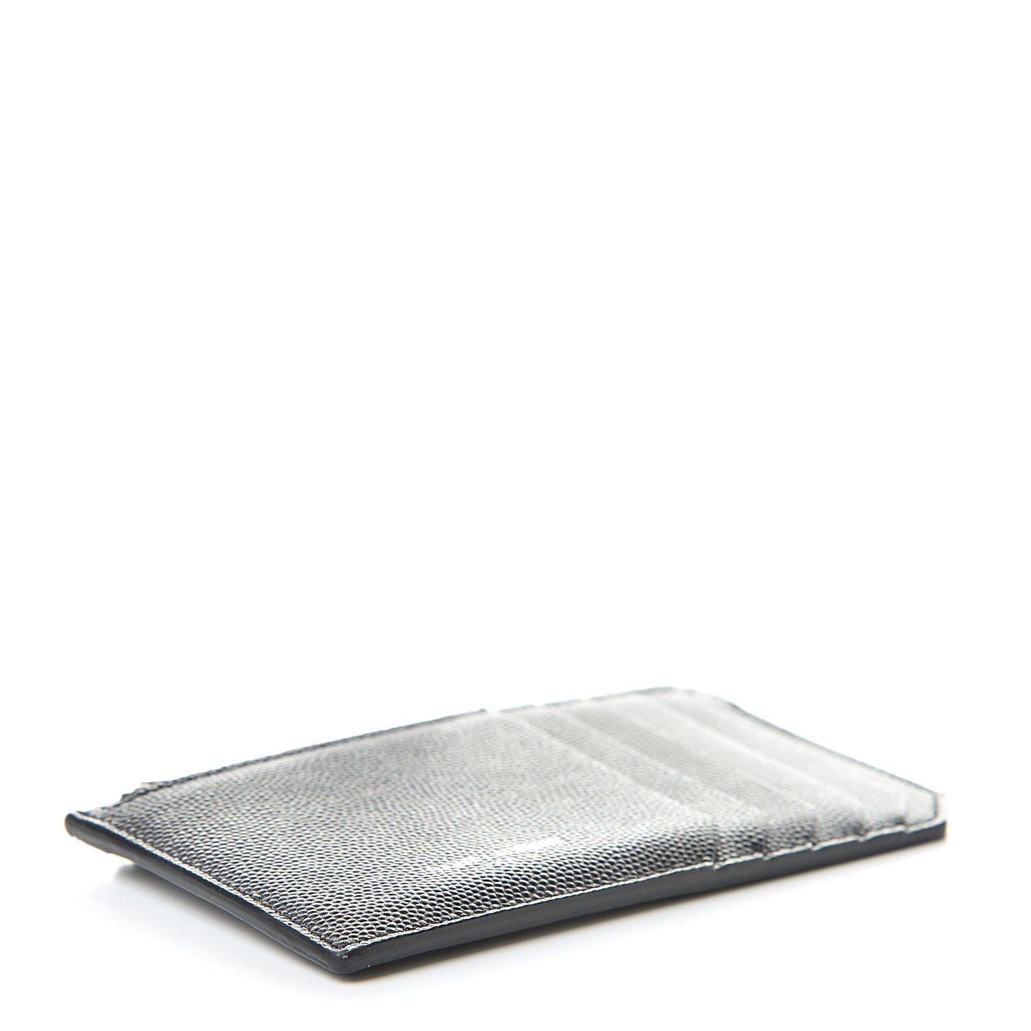 Saint Laurent Grained Calfskin 5 Fragments Zip Pouch Card Holder Black 4 of 8
