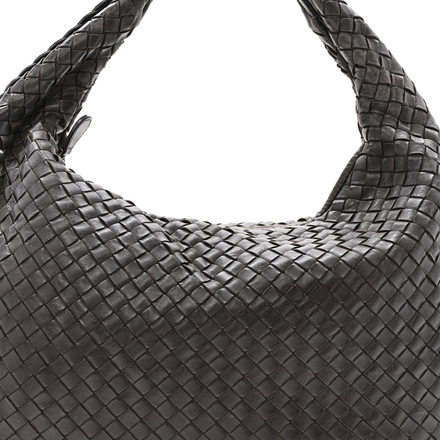 Nappa Intrecciato Medium Veneta Hobo Ebano