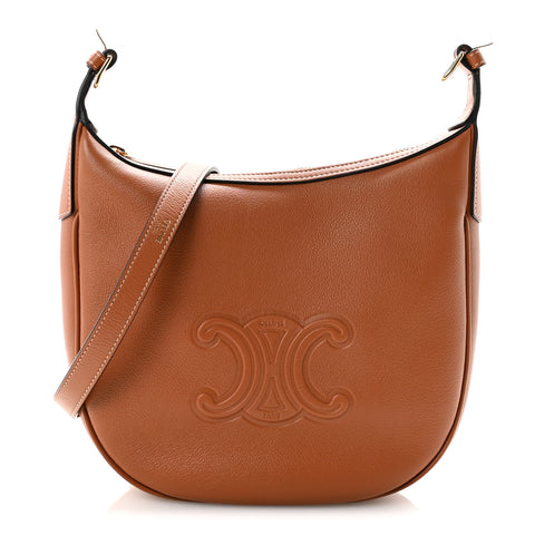 Supple Calfskin Small Triomphe Heloise Shoulder Bag Tan
