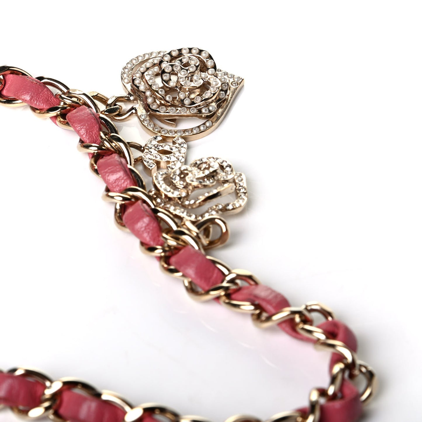 Lambskin Quilted Valentine Charms Mini Rectangular Flap Pink