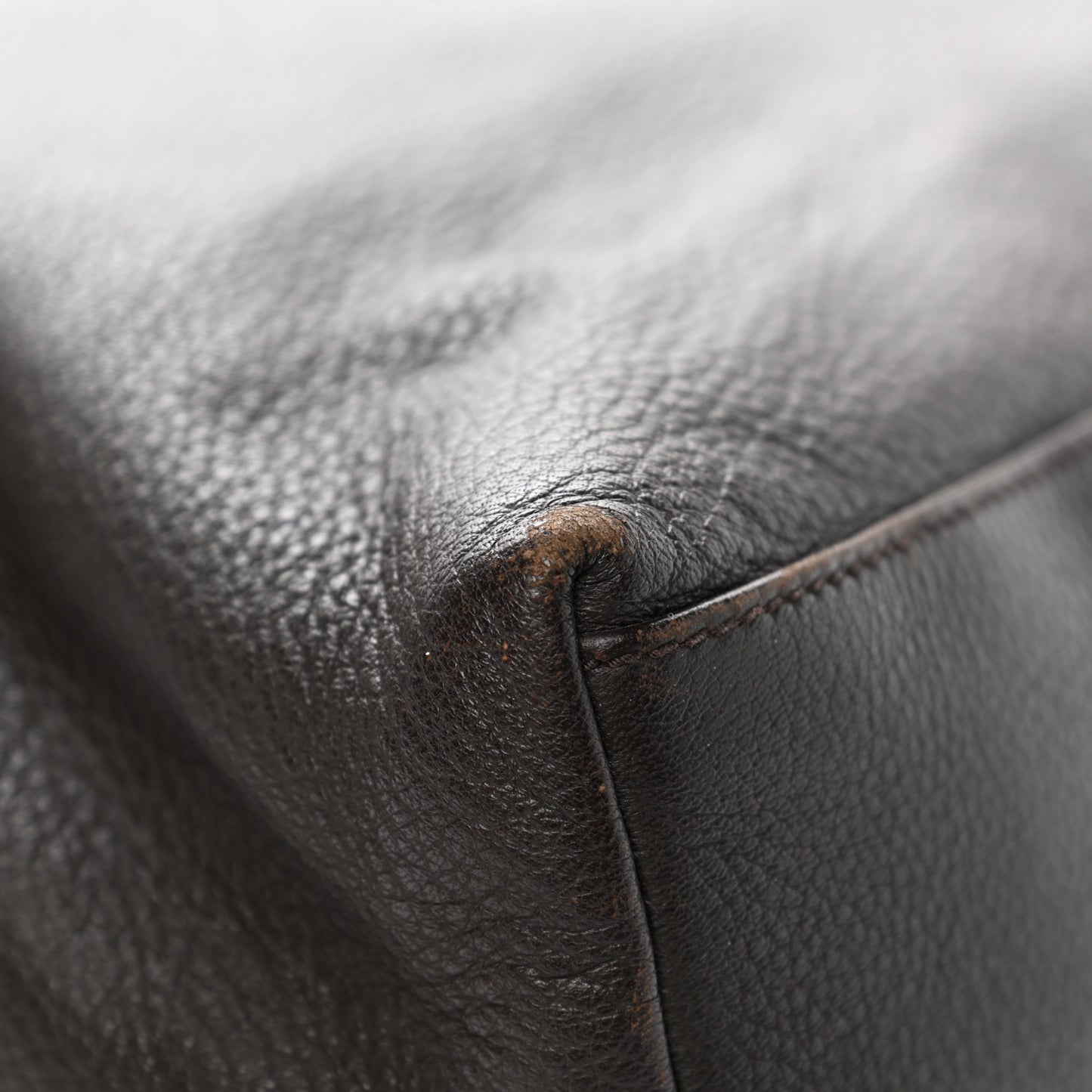 Deerskin Large Hip Bamboo Hobo Dark Cocoa