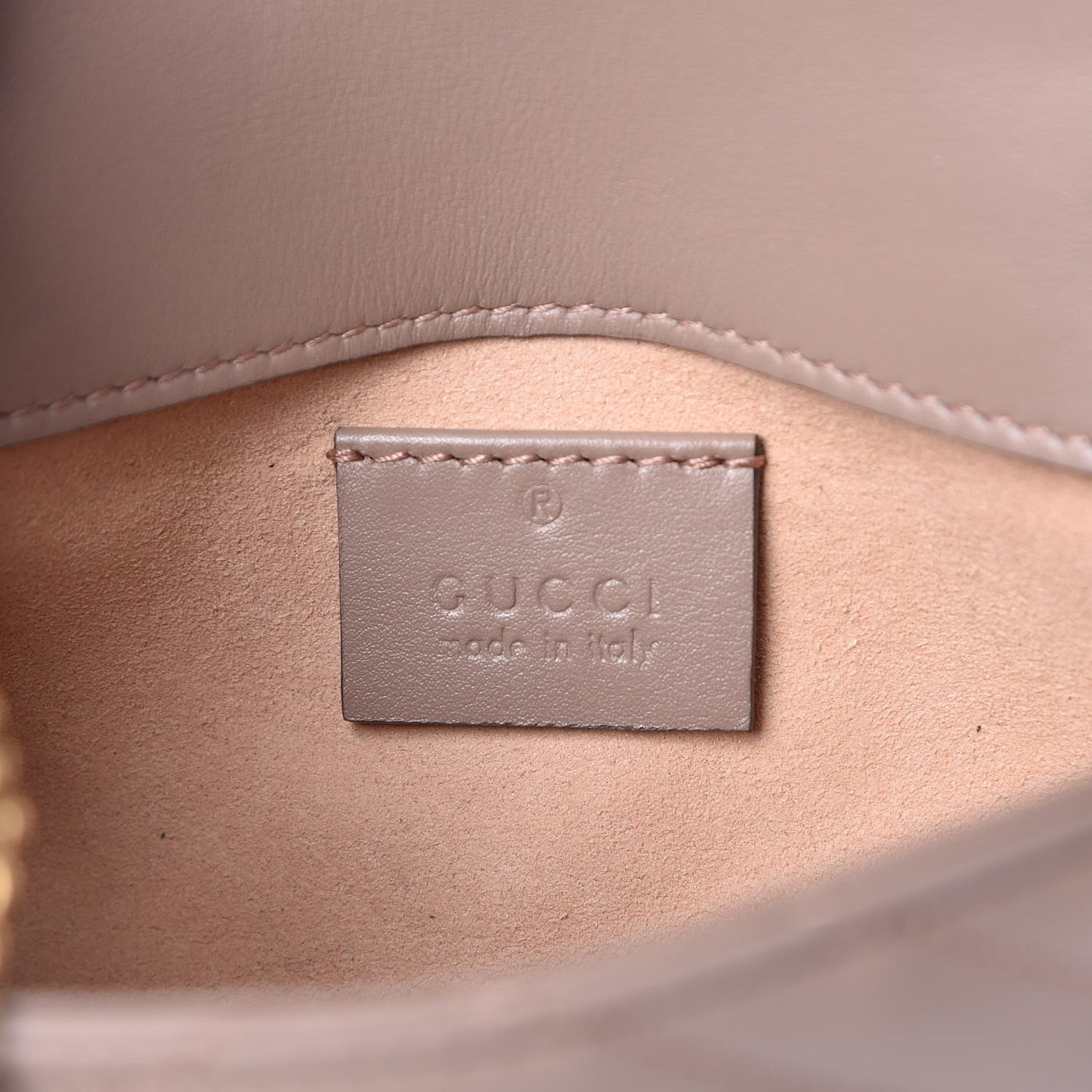 Calfskin Matelasse Super Mini GG Marmont Shoulder Bag Porcelain Rose