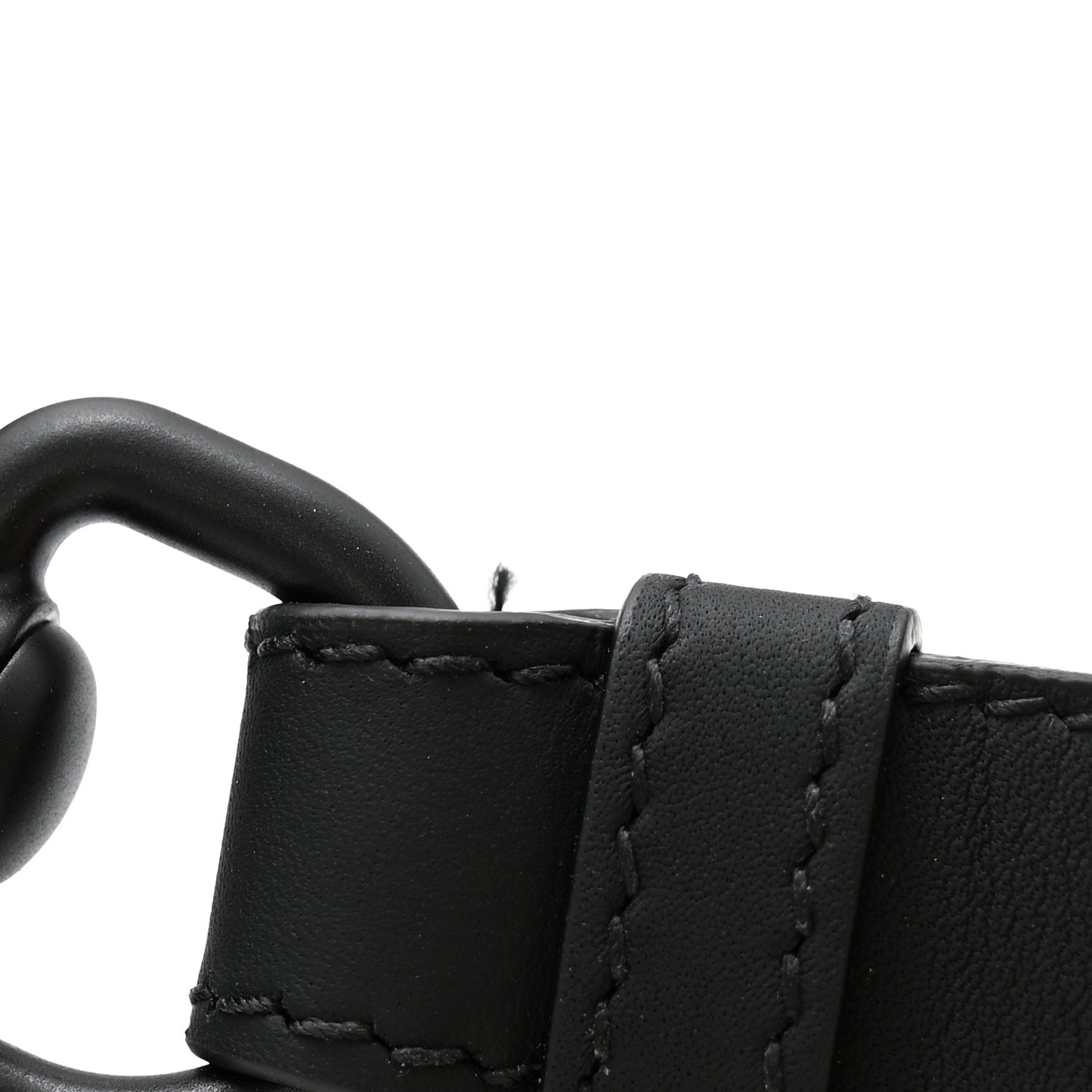 Ultra Matte Calfskin Mini Saddle Bag With Strap Black