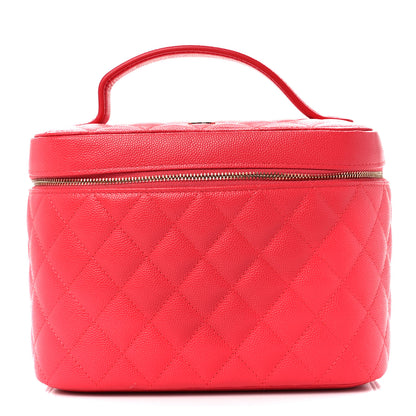 Chanel Caviar Quilted Large Vanity Pouch Red 1 of 11