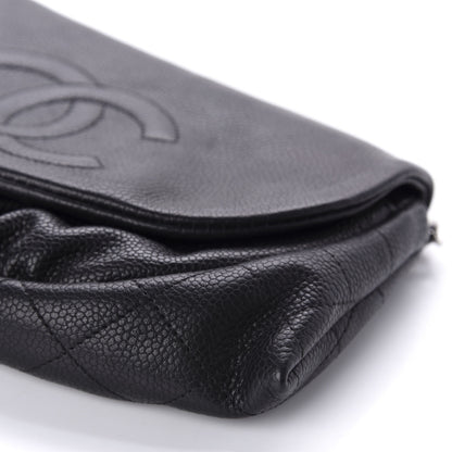 Chanel Caviar Half Moon Wallet On Chain WOC Black 7 of 12