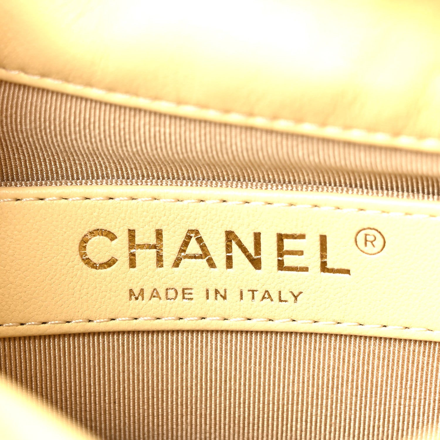 Chanel Lambskin Bucket Chain Drawstring Bag Yellow 6 of 10