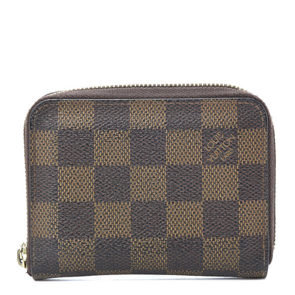 Louis Vuitton Damier Ebene Zippy Coin Purse Rose Ballerine 1 of 10