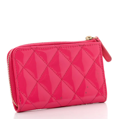 Chanel Patent Quilted Key Holder Case Pink 3 of 10