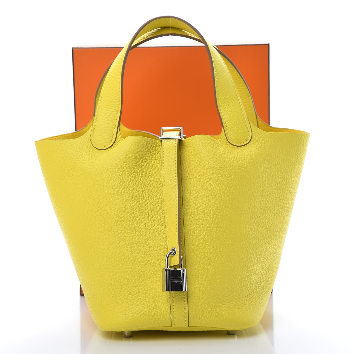 Hermes Taurillon Clemence Picotin Lock 18 PM Lime 11 of 11