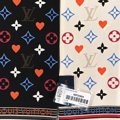 Louis Vuitton Silk Game On Bandeau Black White 3 of 4