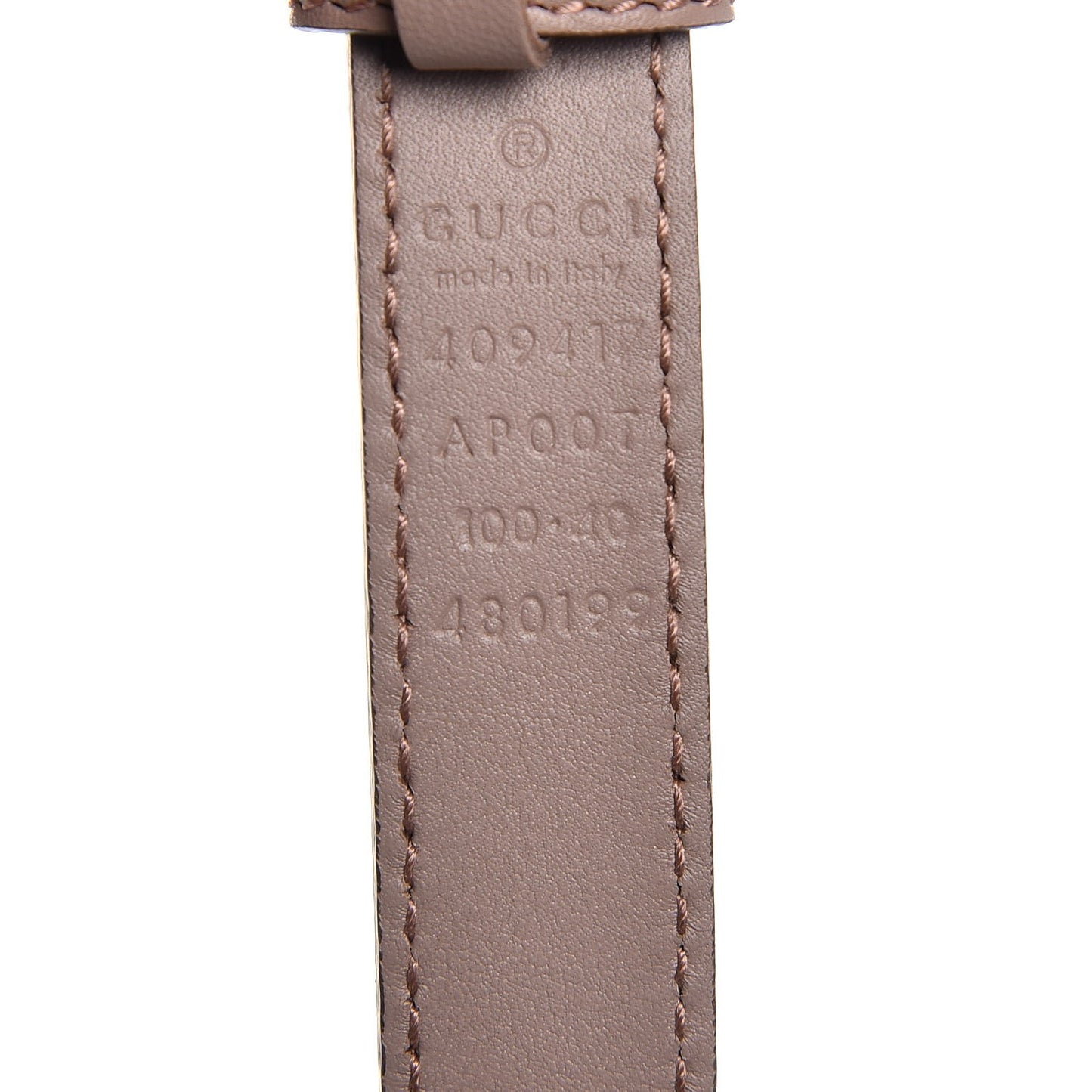 Calfskin Double G 20mm Belt 100 40 Porcelain Rose
